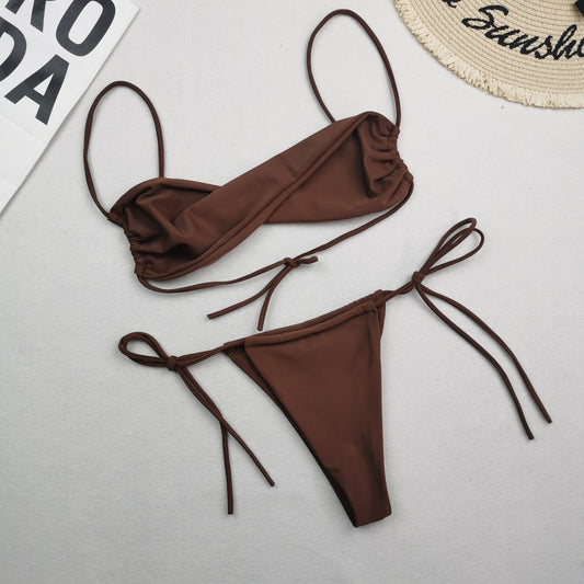 Nuevo traje de baño de nailon multicolor para mujer, bikini sexy, traje de baño Wish
