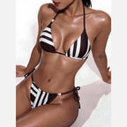 Color Matching Lace up Bikini Sexy Split Swimsuit Women Beach Spring Swimsuit Bikini Alina