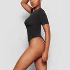 Summer Women Clothing Casual Half-Sleeve Base Top Tight Sexy Bodysuit George