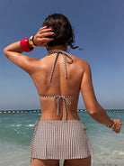 Bikini Double One Piece Swimsuit Sexy Bikini Swimsuit Women Swimming Neck Hanging Strap CHENS