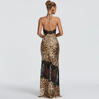 Summer Slim Fit Sexy Sleeveless Stitching Gauzy Package Hip Dress Women YIMAIL