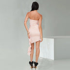 Women Wear Chest Wrapped Dress Hollow Out Cutout Backless Sexy One Step for Women Nazada