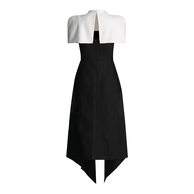 Elegant Vietnam Special Interest Design Detachable Pullover Patchwork Cami Dress Women Summer Slit Dress Women Sailfish