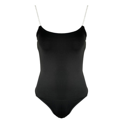 Body sexy de verano para mujer con cadena de diamantes y escote bajo.