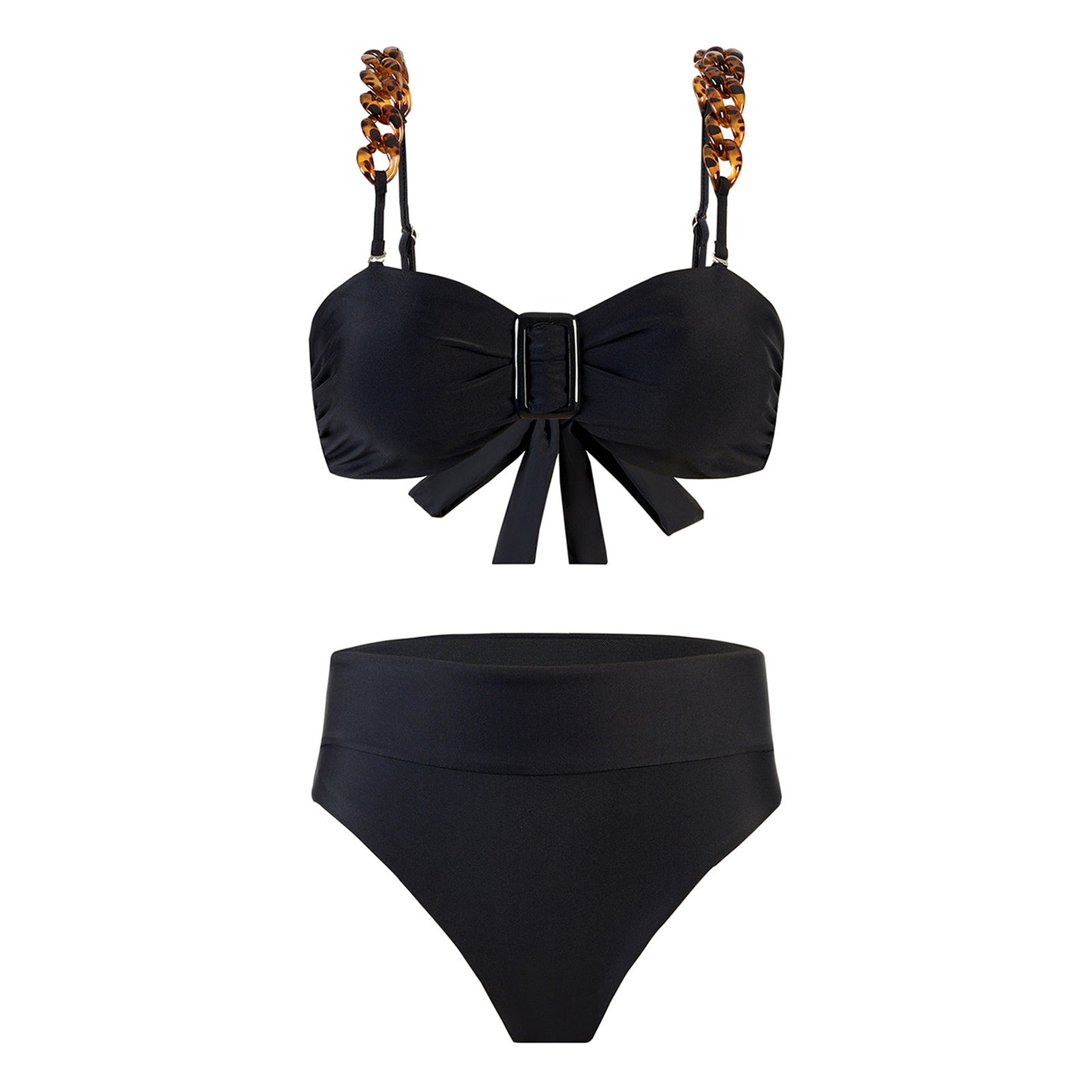 Traje de baño de bikini con estampado de cintura alta, traje de baño sexy para mujer, bikini