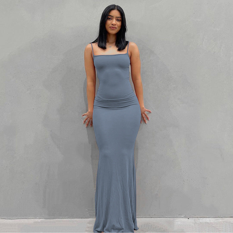 Women Clothing Dress Casual Slim Strap Home Maxi Dress Eping