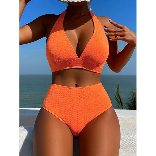 Bikini sexy para mujer, traje de baño con espalda descubierta y abertura, traje de baño con cinta