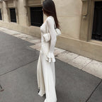 Robe longue élégante pour femme, coupe ajustée, style printanier, ornée de dentelle sexy.