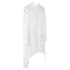 Slub Cotton Patchwork Edge Shirt Sun Protection Cardigan Vacation Beach Coat Bikini Cover up Blouse EvenStar