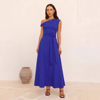 Women Summer Office Solid Color Sexy Lacing Dress XUYUN