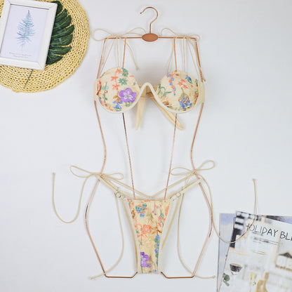 Embroidered Bikini Swimsuit
