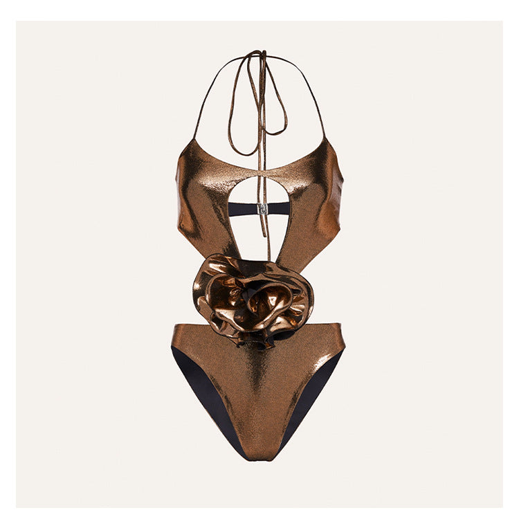 Golden Halter Swimsuit