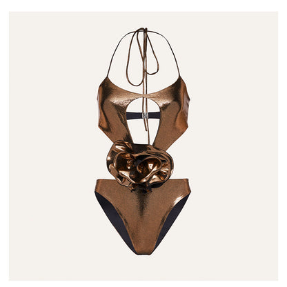 Golden Halter Swimsuit