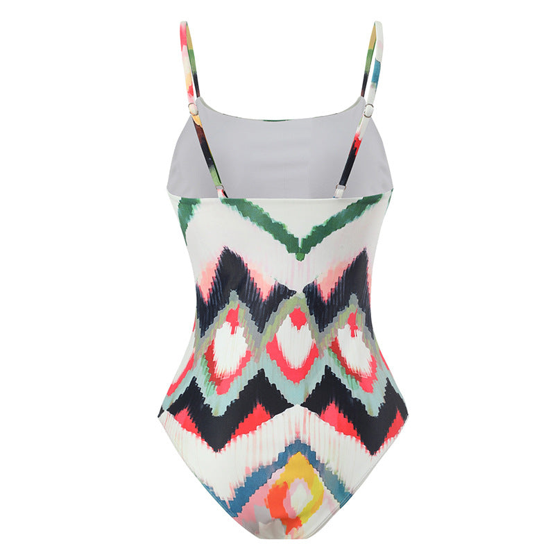 Two Piece Beach Swimsuit Suit Gradient Tie Dye Sheath Dress Swimsuit