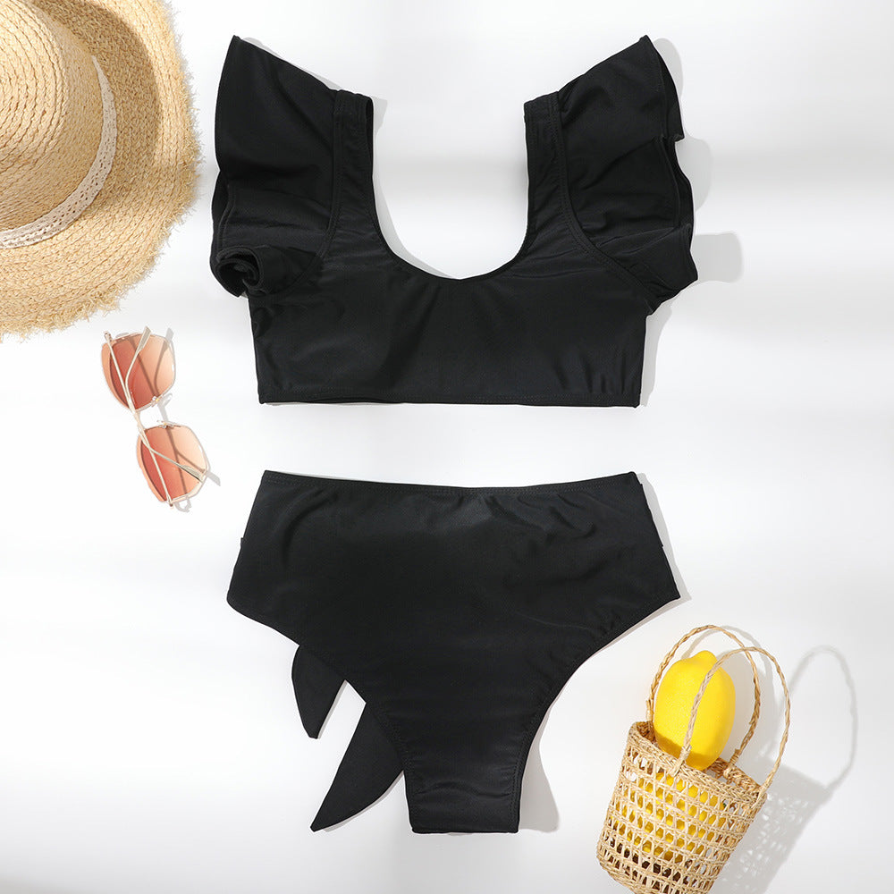 Nuevo traje de baño de una pieza Bikini con volantes Traje de baño sexy Traje de baño estampado Bikini sexy