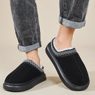 Baotou Fluffy Slippers Autumn Winter Ethnic Cotton Slippers Men Women Couple Warm Rubber Thick-Soled Cotton Slippers FDpjegl