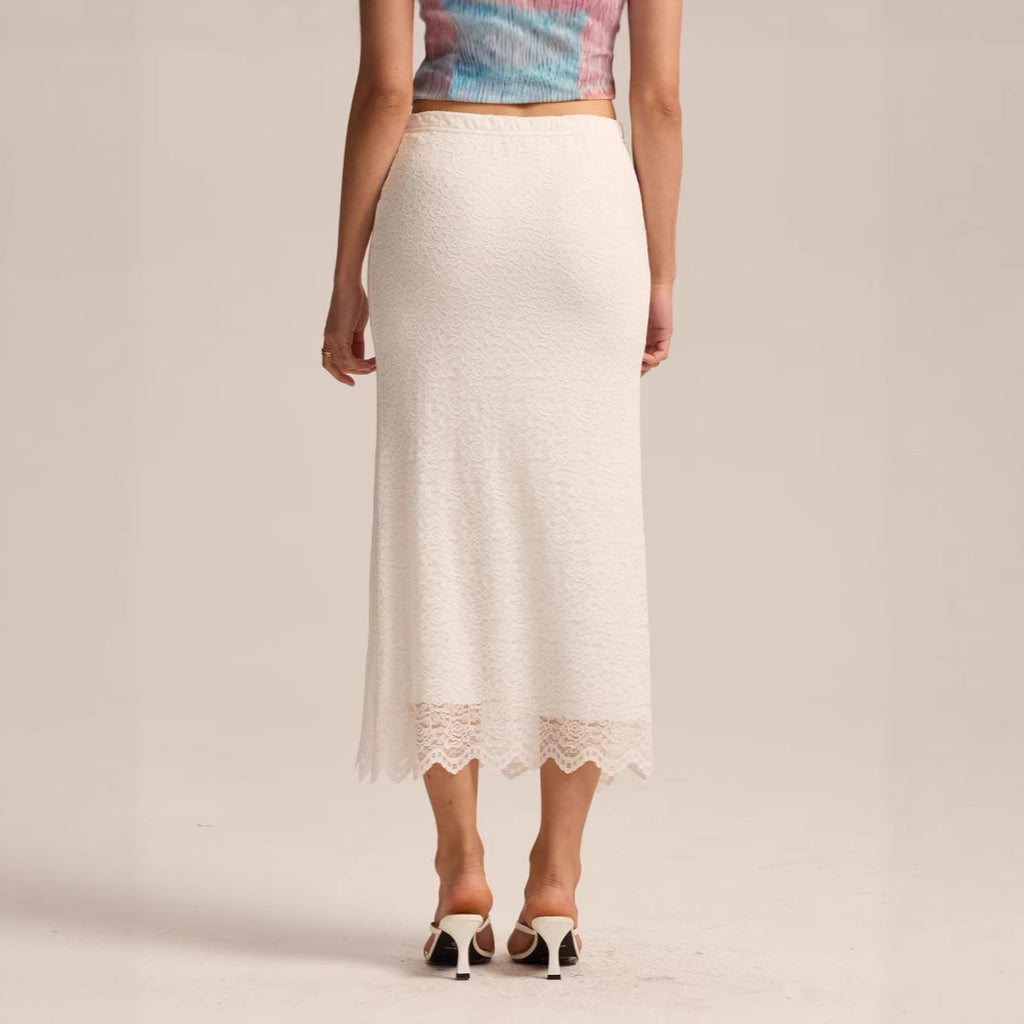 Women Clothing Lace Skirt Spring Summer High Waist One Step Skirt Sexy Slim Hip Long Skirt BRINGITON