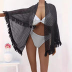Women Clothing One Piece Beach Skirt Tassel Stitching Multiple Wear Anti-Sunburn Shawl Oyimi