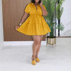 Short Sleeve One Piece Dress Women Loose Casual Shirt Dress Summer Short Dress Endless