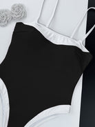 Ladies One Piece Contrast Color One Piece Bikini Swimsuit YatHin
