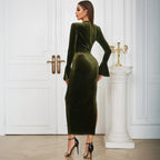 Vêtements pour femmes Robe élégante Automne Hiver Socialite Cocktail Mi-longue