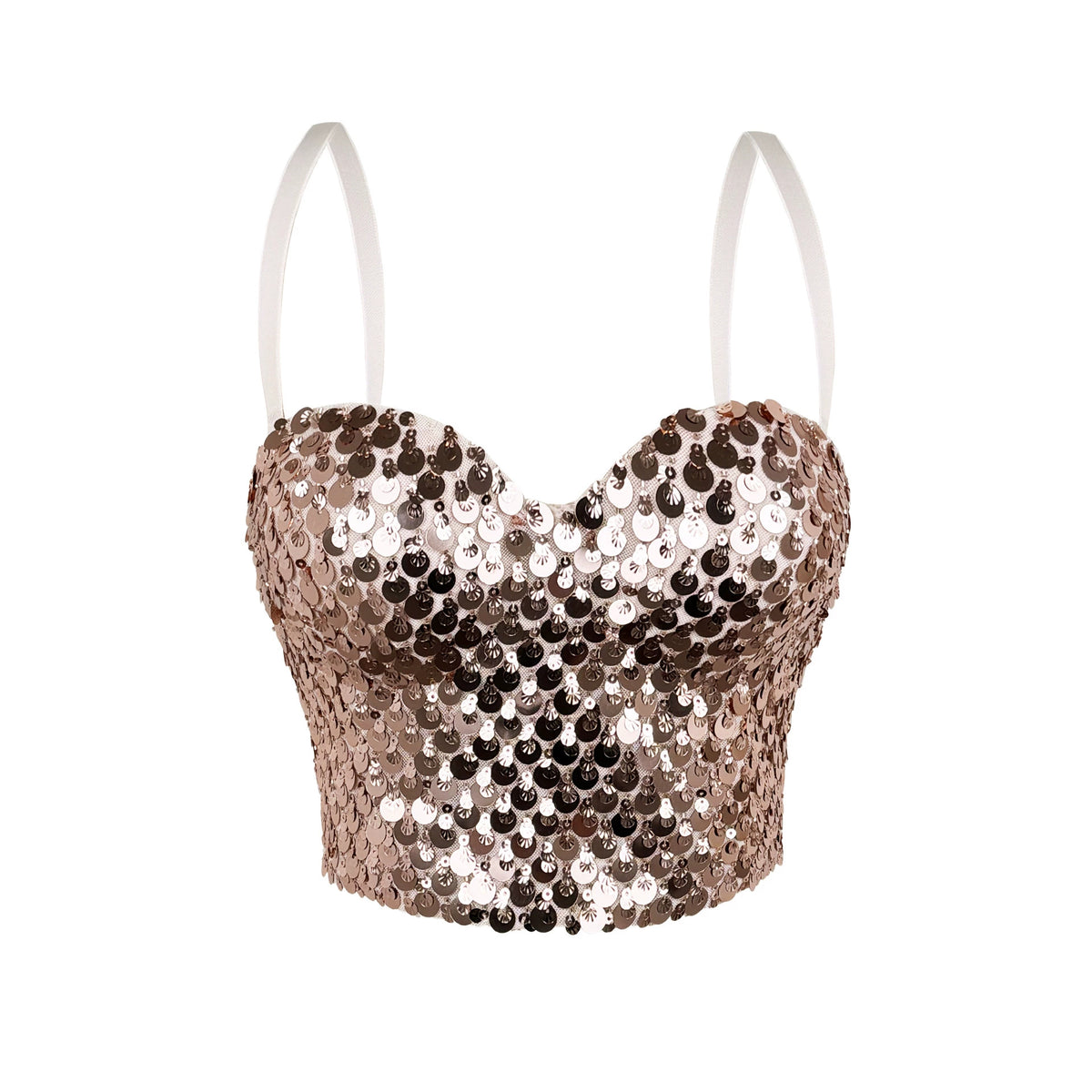 Sequined Boning Corset Corset Sexy Sequ Camisole Party Stage Tube Top Tops Outerwear Slimming Kanuner