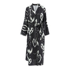 Robe longue ample et décontractée pour femme, cardigan imprimé en soie artificielle, collection automne