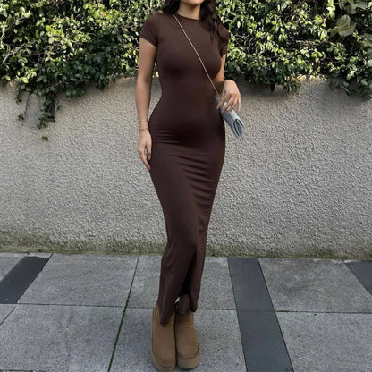 Women Clothing Summer Sexy High Elastic Slim Sheath Dress Dee