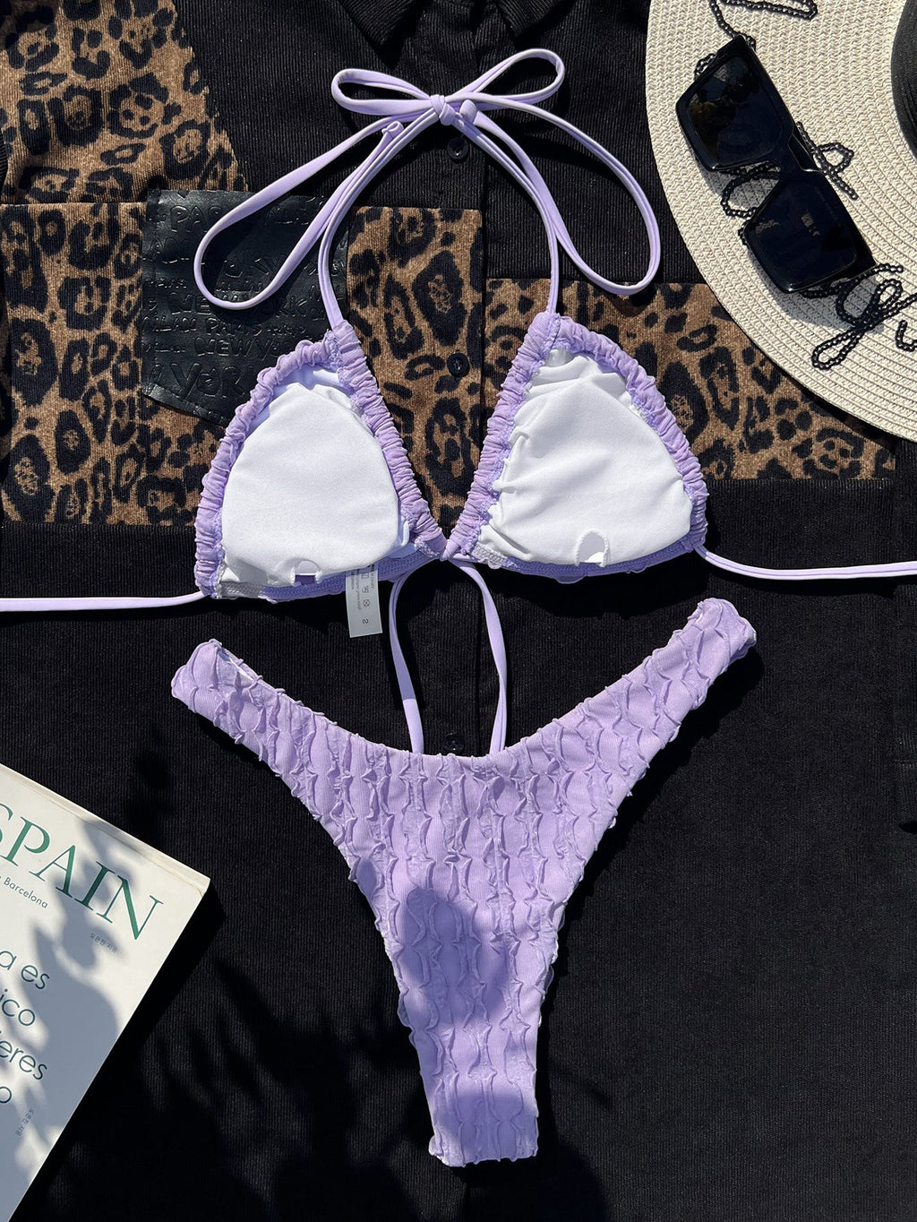 Split Swimsuit Three Dimensional Petals Bandage Sexy Bikini Swimsuit Bikini YatHin