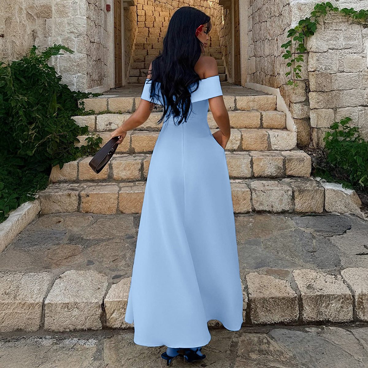 Women Spring Summer Dress Elegant Tube Top Maxi Dress Dee