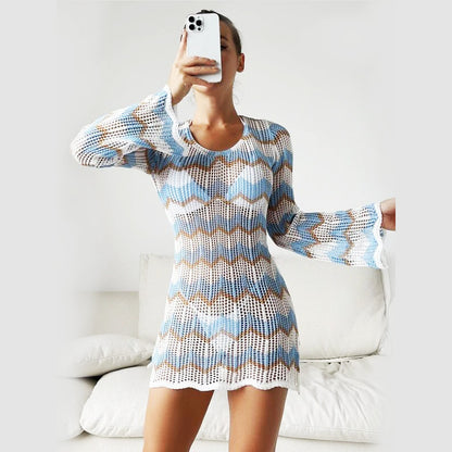 Blue and white