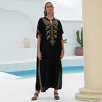 Rayon Embroidered Vacation Robe Beach Cover up Vacation Dress Bikini Cover up Blouse EvenStar