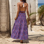 Summer Women Printed Vacation Cami Dress HUNDRED