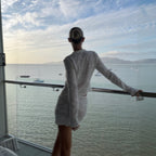 Women Clothing Solid Color Casual Beach Comfortable Sexy Blouse Sun Protective Clothing Set Mangar