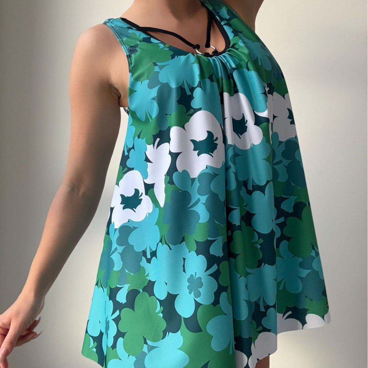Traje de baño de dos piezas con estampado floral para mujer