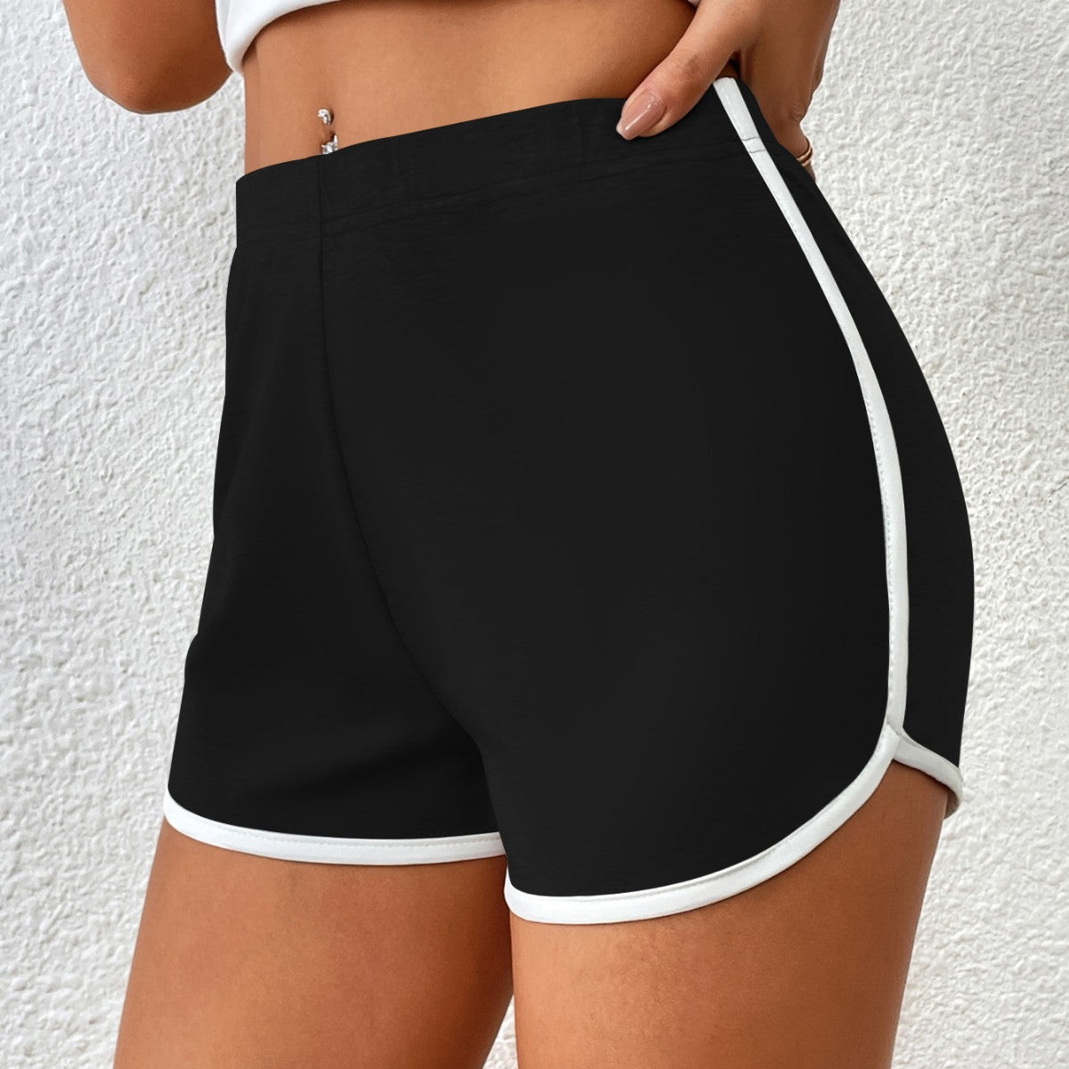 Swimming Trunks Wild Beach Shorts Contrast Color Binding Sexy Bikini Women Swimming Trunks WithWind