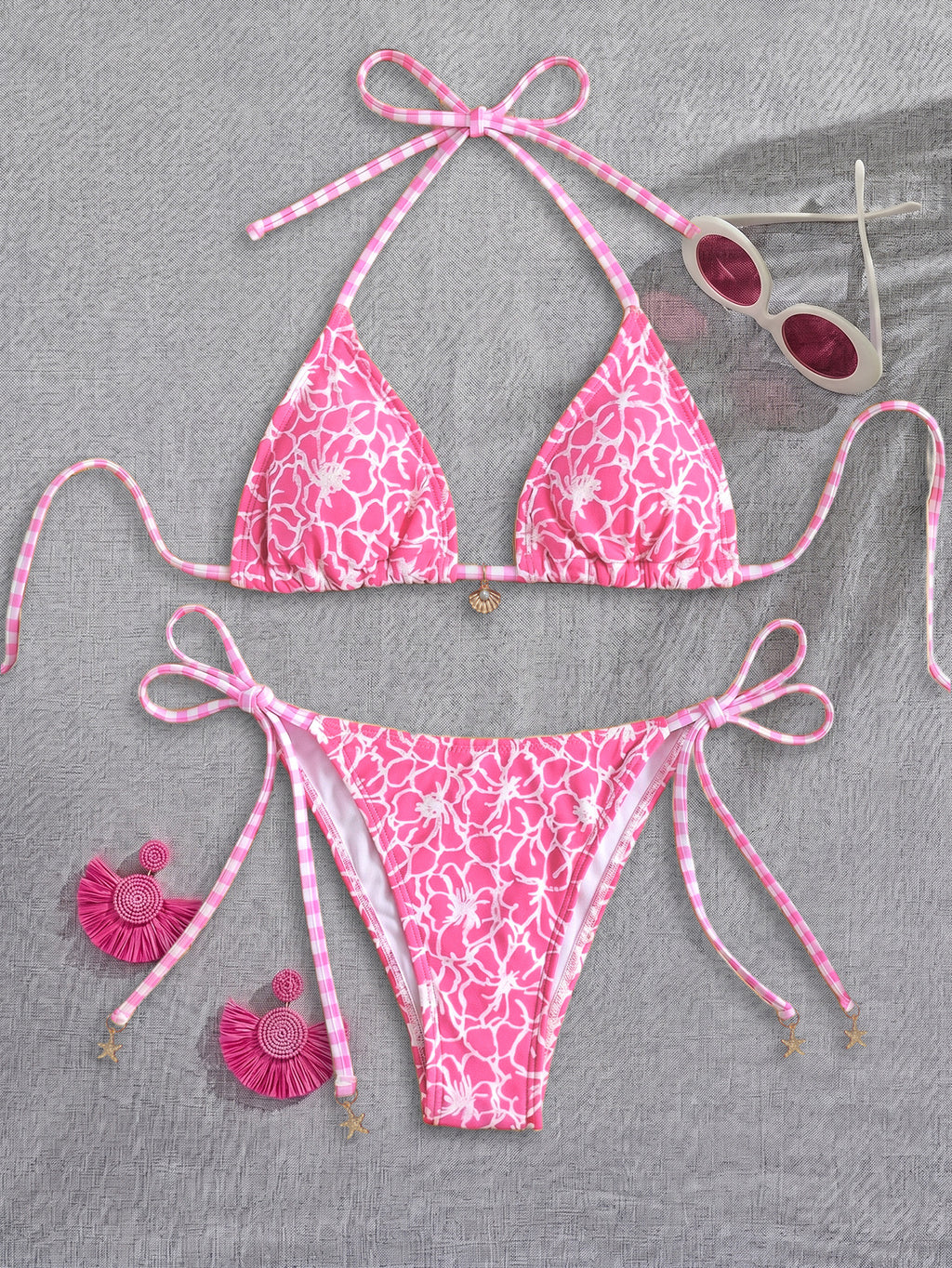 Bikini Three Point Halter Strap Sexy Split Bikini High Grade Sense Beach Swimsuit WithWind