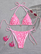 Bikini Three Point Halter Strap Sexy Split Bikini High Grade Sense Beach Swimsuit WithWind