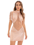 Sexy Sheer Mesh Stitching Dress Women Clothing Evening Dress YAMIKA