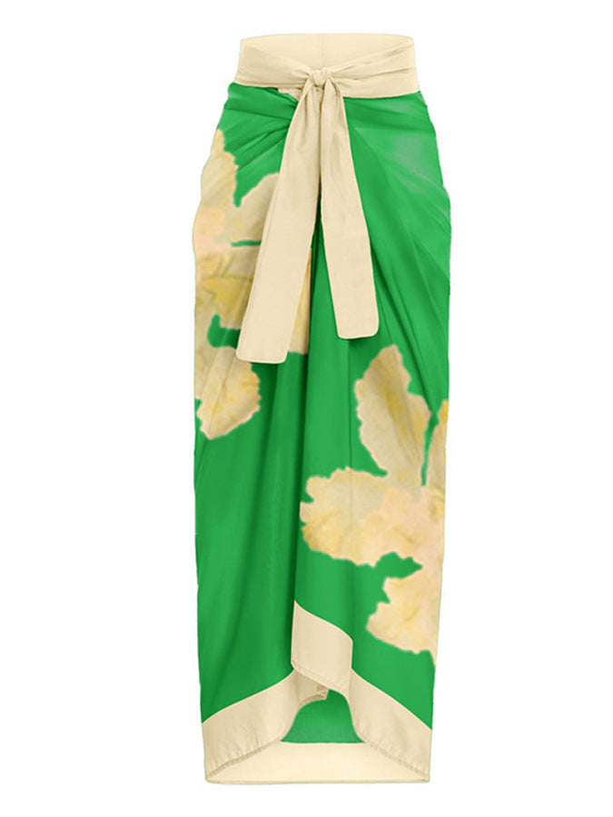 Green Wrap Skirt