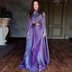 Summer Long Shawl Split Graceful Formal Dress Belt Dress Babeloon