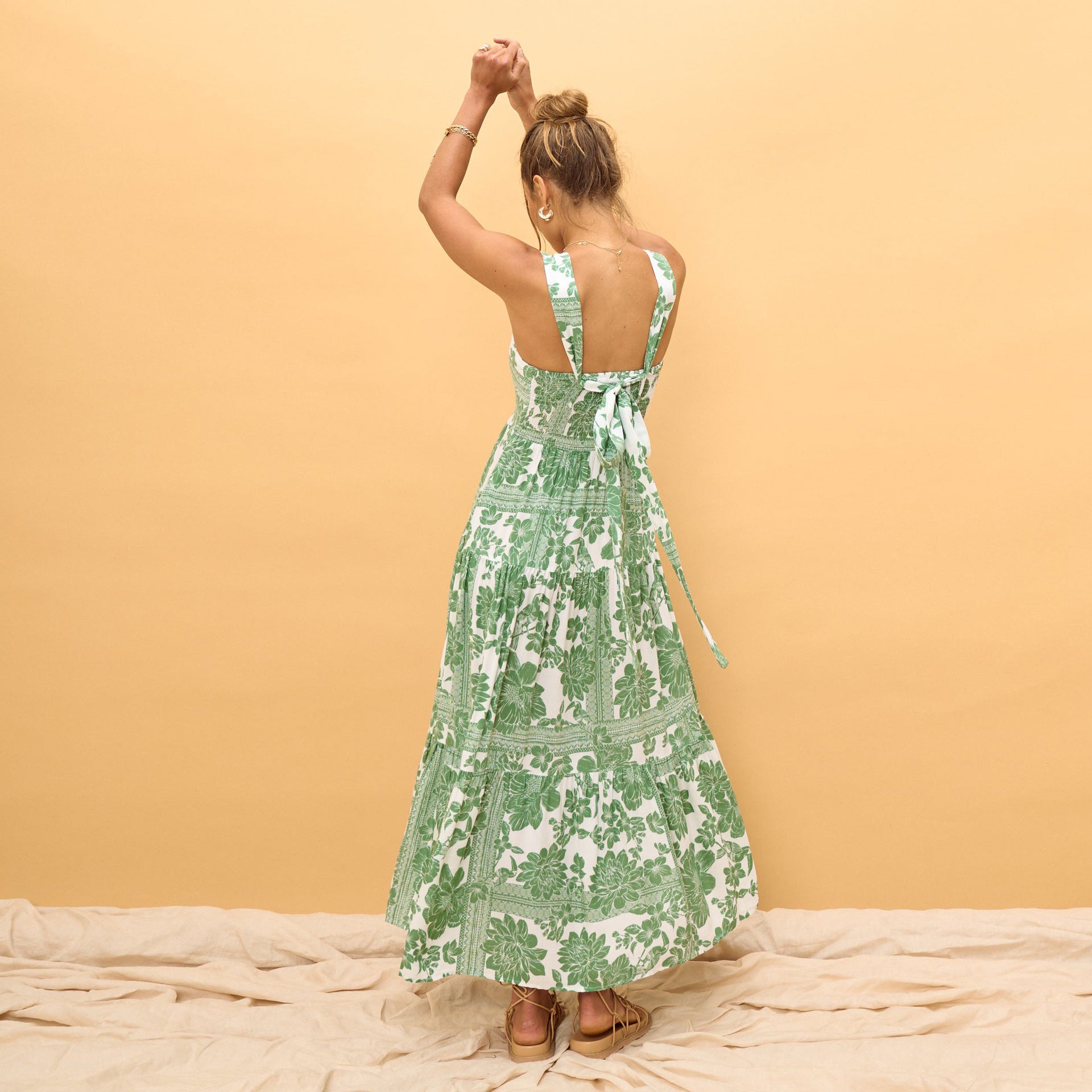 Summer Bohemian Vacation Beach Dress Loose Strap Dress JoyMer