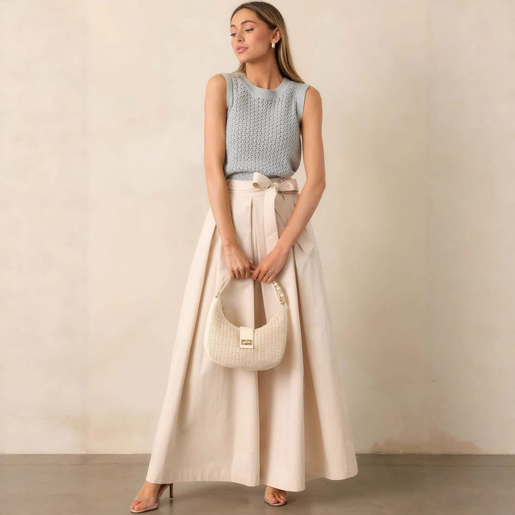 Women Spring Autumn Apricot Straight Leg Pants EverBillion