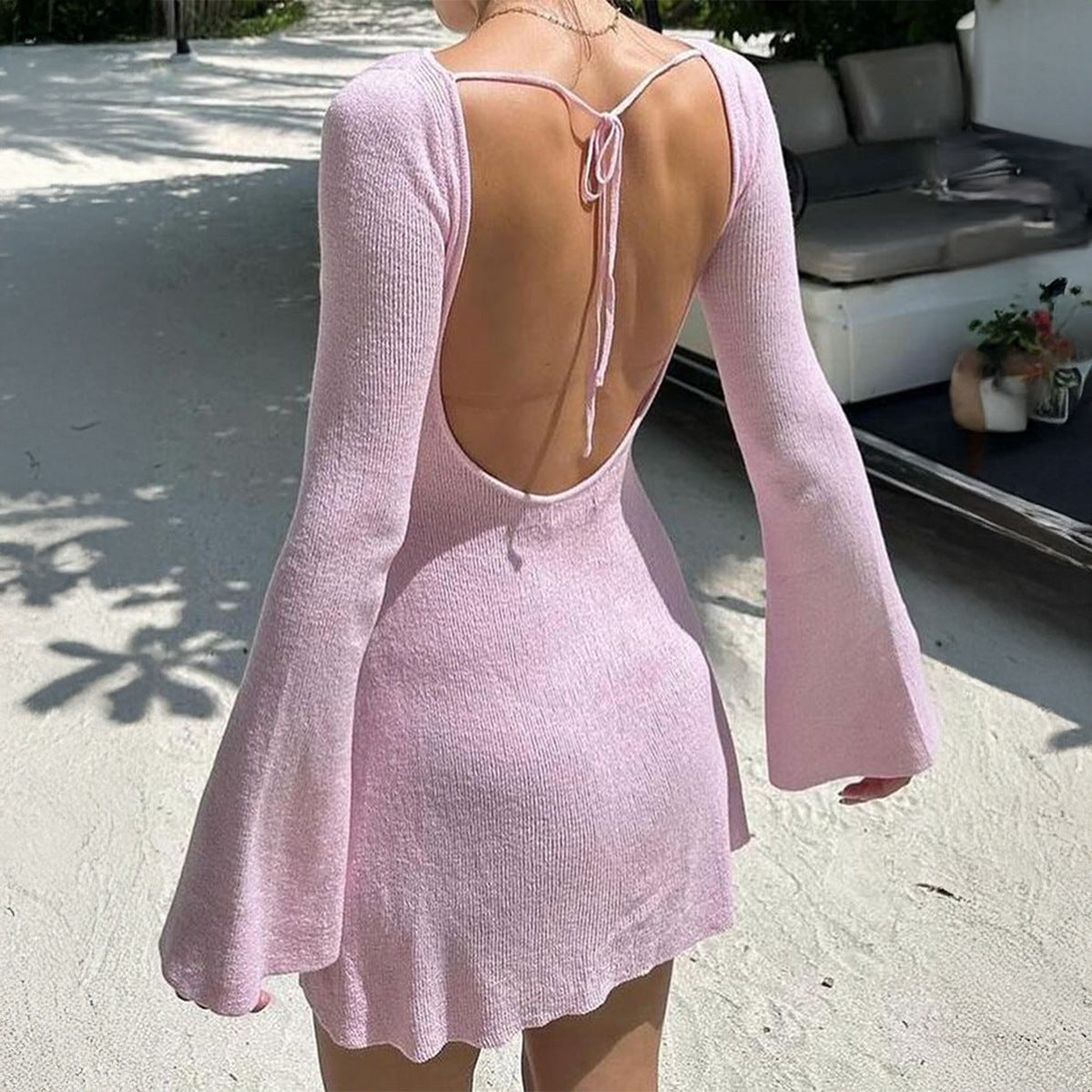 Women Clothing Summer Sexy Elegant Long Sleeve Dress Dee