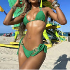 Crystal Diamond Bikini Sexy Women Split Bandage Swimsuit Beach Vacation Swimsuit Bazzi