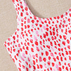 Traje de baño de una pieza para mujer, corte conservador, estilo retro con lunares, adelgazante y moderno.