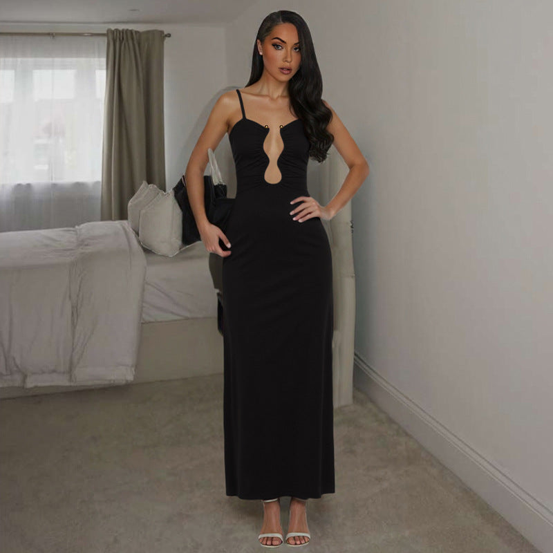 Women Clothing Sexy Cutout Slim Fit Backless Camisole Dress for Women YIMAIL