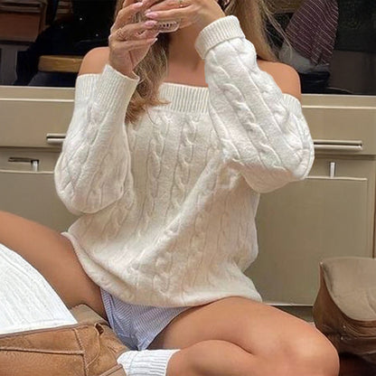 Women Clothing Autumn Winter Casual Office Solid Color Long Sleeve Vest Sweater Wool