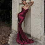 Women Clothing Spring Summer Solid Color Sexy Backless Hip Slimming Long Strap Dress SaturdayNight