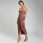 Spring Summer Women Clothing New Fashion Solid Color Strap Dress for Women DreamFashion